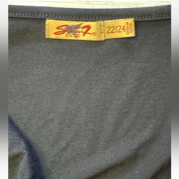 Seven 7 Tattoo Top Sz 22 24 Shirt Blouse Sparkle Shakespeare Biker Goth Rock Y2K - Picture 4 of 5